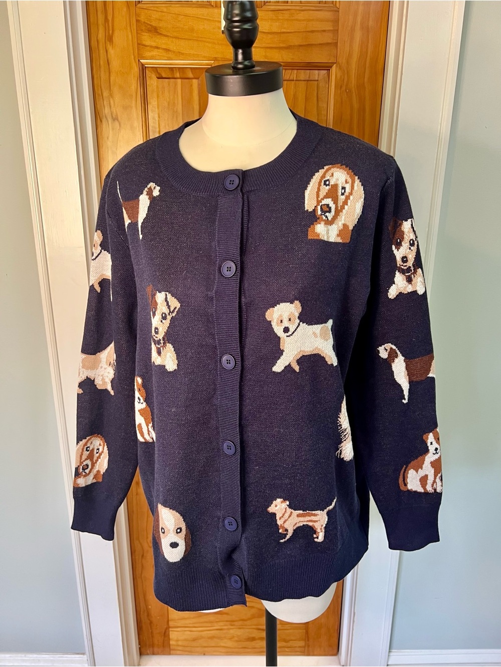 BloomChic Brown & Navy Knit Sweater